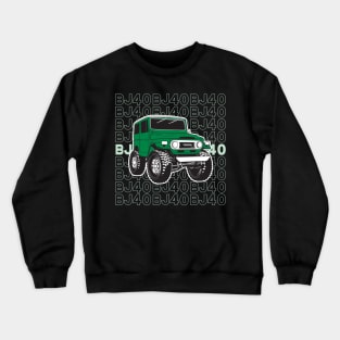 BJ40 Stacked in Green Crewneck Sweatshirt